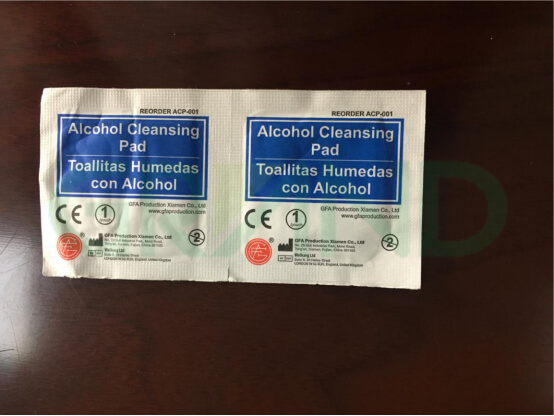 coussin de nettoyage d'alcool