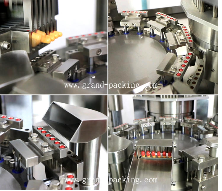 D&eacute;tails de la machine de remplissage de capsule