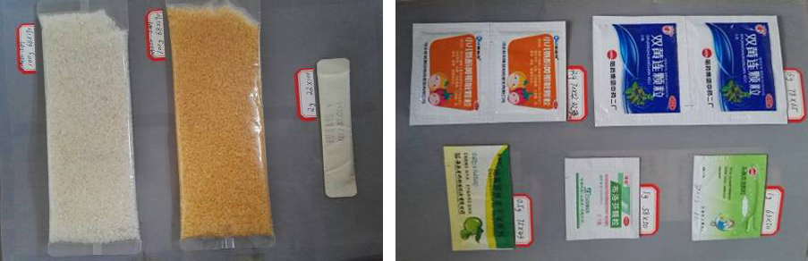 &eacute;chantillon automatique de machine &agrave; emballer de sachet