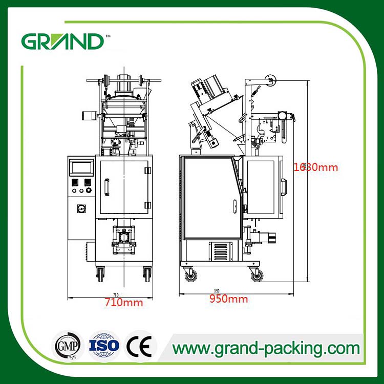  Machine d'emballage de sachet en poudre