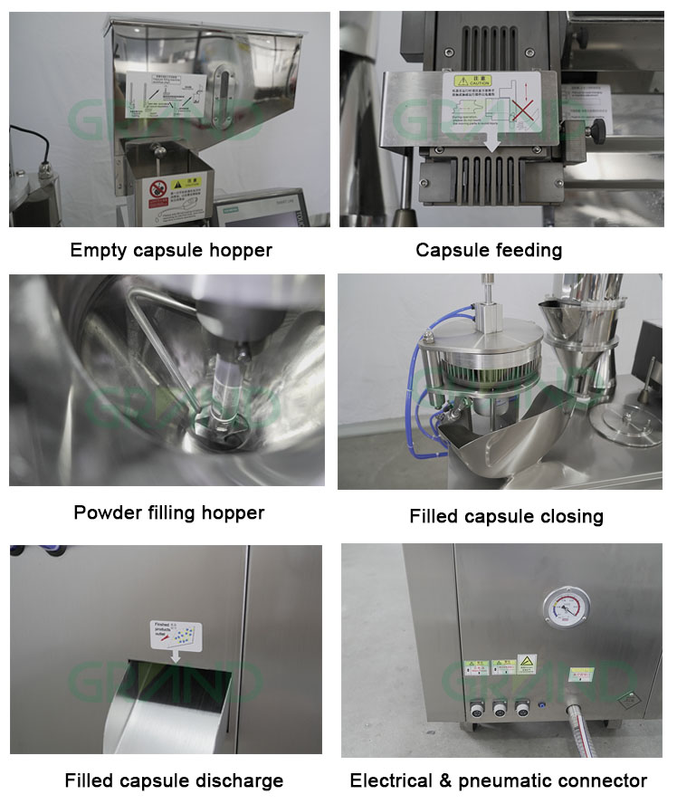 Machine de remplissage de capsule semi-automatique Station de travail principale 02