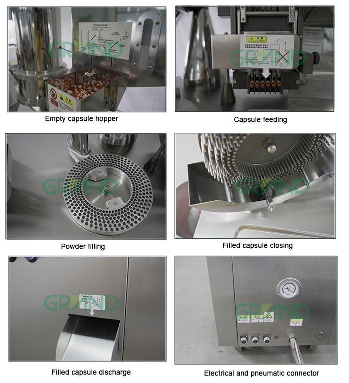 Machine de remplissage de capsule semi-automatique Station de travail principale 01