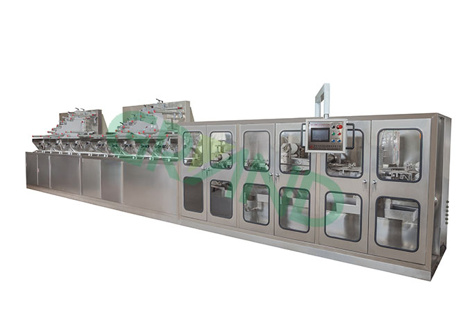 Machine de pliage et d'emballage mouill&eacute;es