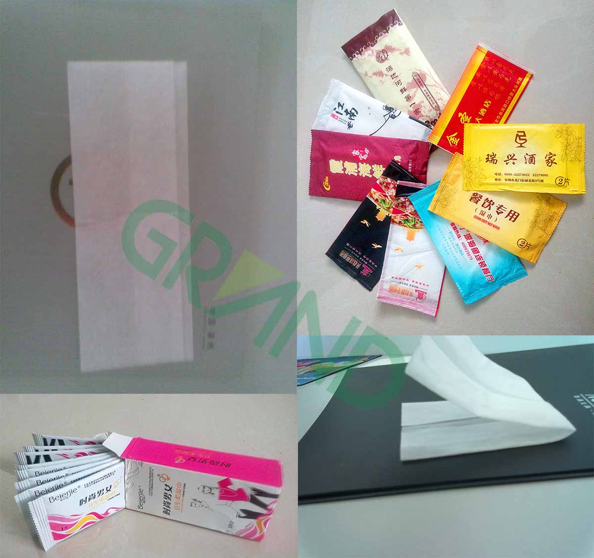 &Eacute;chantillon automatique de machine d'emballage de tissus humides &agrave; pi&egrave;ce unique