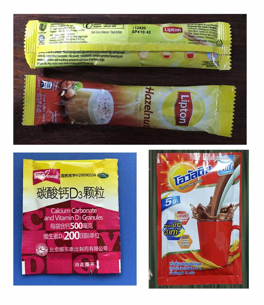 &eacute;chantillon de sachet-packing-machine