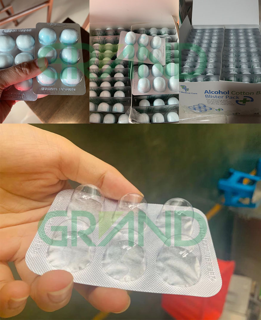 &Eacute;chantillon d'emballage d'emballage d'alcool en coton