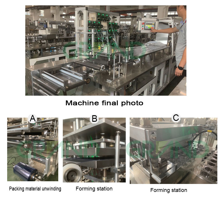 Proc&eacute;d&eacute; de machine d'emballage d'alcool en coton blister