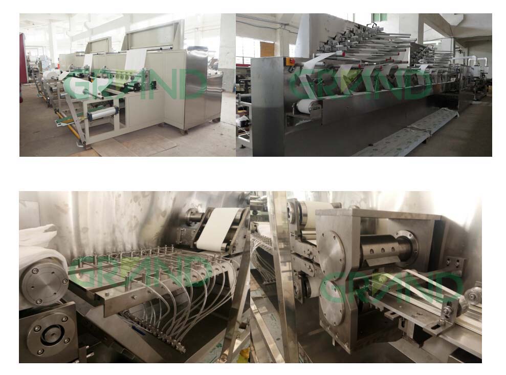 D&eacute;tails de la machine pliante et d'emballage humide